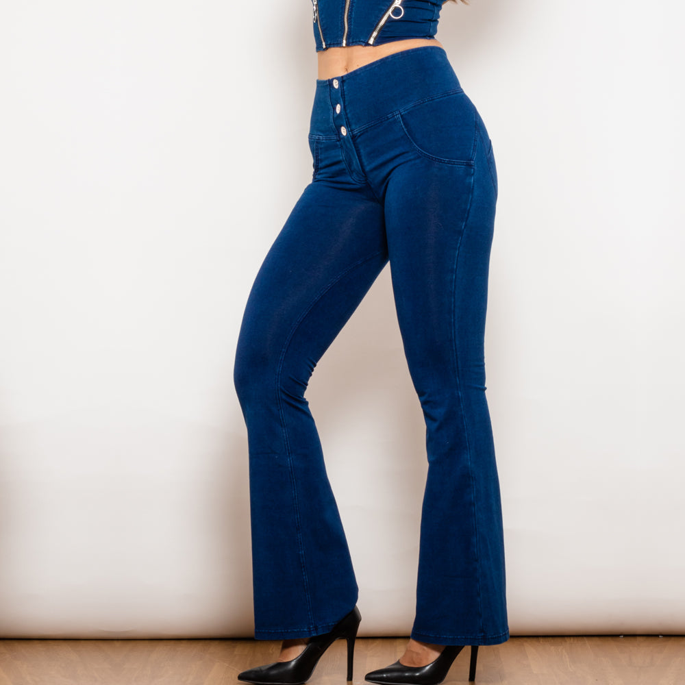 Shascullfites Melody Dark Blue Flared Lift Jeggings Button Up Jeans Bum Lift Jeans High Waist Flare Jeans Women Shascullfites Melody Dark Blue Flared Lift Jeggings Button Up Jeans Bum Lift Jeans High Waist Flare Jeans Women